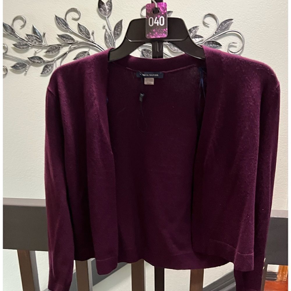 NWT Tommy Hilfiger Women's Purple Open Sweater Size Medium #MC040